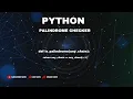 Palindrome checker - python