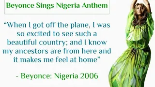 beyonc singing nigerian anthem patriotic song