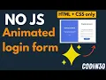 Animated Login Signup Form Pure HTML CSS No JavaScript