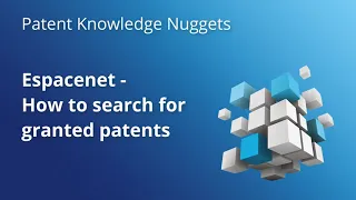 Espacenet - How to search for granted patents