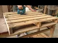 Lagu Genius Woodworking Idea! Turn Old Construction Pallets into a Space-Saving Masterpiece