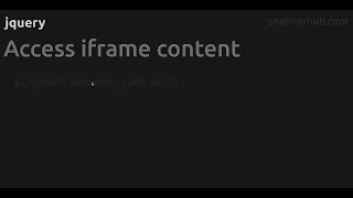 Access Iframe Content 