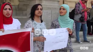 رصد    ياللي بتسأل احنا مين احنا بنات على الجيش رايحين  هتاف حركة  مجندة مصرية  بوقفة جامعة القاهرة دندنها