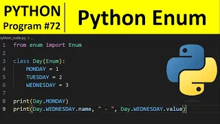 Python Program - How to Represent Enum in Python