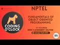 NPTEL Fundamentals of Object Oriented Programming Week 5 Assignment Solution Jan Ap 2025 IIT Roorkee