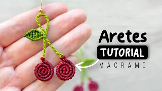 Como hacer CEREZAS con hilo de Macrame 🍒 | Guía y patrón tejido paso a paso