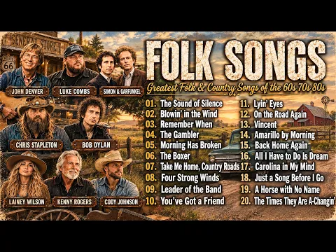 Best Folk Songs Of All Time | goods Folk & Country Songs of the 60s, 70s & 80s