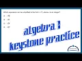 Algebra 1 KEYSTONE Practice - Simplifying a Square Root