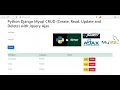 Python Django Mysql CRUD Create Read Update and Delete with Jquery Ajax