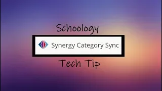 Tech Tip Synergy Category Sync