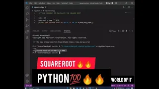 Python Program To Calculate The Square Root Of Given Number How To Calculate Square Root In Python