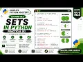 Sets in Python Practical Union Intersection Difference Symmetric Difference Lecture 32