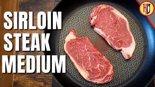 how to cook sirloin steak in a pan medium
