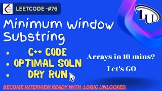 Hard Sliding Window Pattern Leetcode 76 Hashmap C