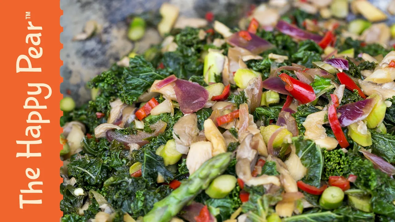 How to make Pan Fried Kale with Oyster Mushrooms