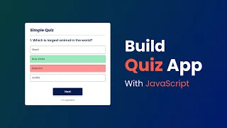 How To Make Quiz App Using JavaScript Build Quiz App With HTML CSS JavaScript