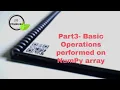 Part 3 - Basic Operations performed on NumPy array