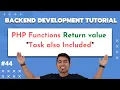 PHP Functions Returning Value Explained in Hindi PHP Tutorial in Hindi in 2020