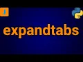 Python expandtabs