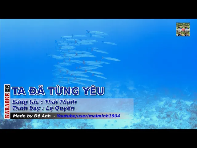 Karaoke TA ĐÃ TỪNG YÊU - Lệ Quyên || Beat Chuẩn