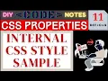 DIY CODE NOTES CSS PROPERTIES JULSTUB