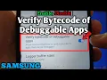 How to verify bytecode of debuggable apps on Samsung Galaxy A02 Developer Options