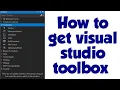 Visual Studio Toolbox Missing 100