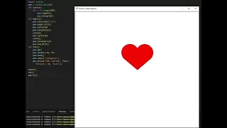 Draw Heart Using Turtle Graphics in Python Codelancing