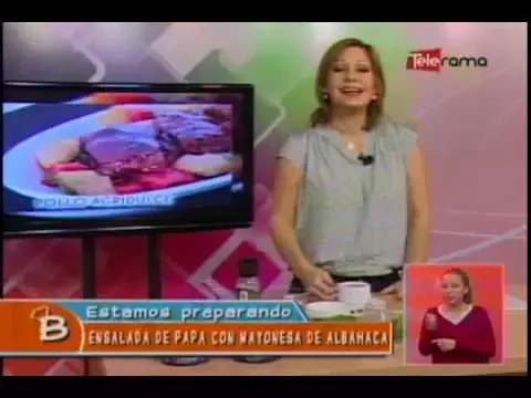 Ensalada de papa con mayonesa de albahaca