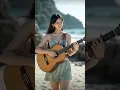 Download Lagu viral cewek cantik dan sexi main gitar akustik di pantai rusia#music #shorts #viral