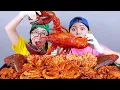 Giant Lobster Shrimp Mushroom Spicy Seafood Boil Mukbang DONA