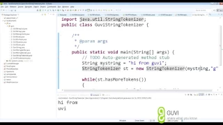 Java Player tutorial Session 2 StringTokenizer in English