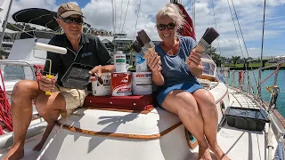 Roll ‘n’ Tip Baby! The ‘How To’ Behind Our Cockpit Re Paint | Boat Refit Documentary Part 6