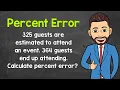 Calculating Percent Error Example 2 Math with Mr J