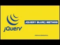 JQuery Blur Method - How To Code School