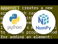 Add single element to array in numpy