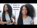 HOW TO REMOVE KNOTLESS BRAIDS AFTER 2 MONTHS No Natural Hair Breakage