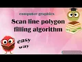 Scan line polygon filling algorithm in computer graphics scanfill polygon filling algorithm hindi