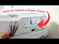 How to Install Electric Dryer Cord - 3 Prong