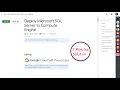 Deploy Microsoft SQL Server to Compute Engine EASY SOLUTION GSP031