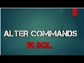 SQL tutorial 34 ALTER COMMANDS in SQL Hindi