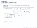 Set Theory Example Combining Operations