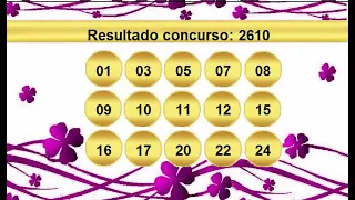 sorteio resultado lotofacil 2610 Palpite 2611