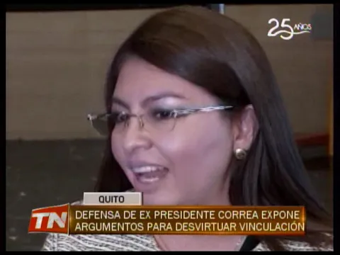 Defensa de ex presidente Correa expone argumentos para desvirtuar vinculación