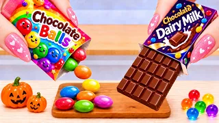 How to Make Rainbow Cake Recipe π¬β¨ ASMR Dairy Milk & Chocolate Balls
