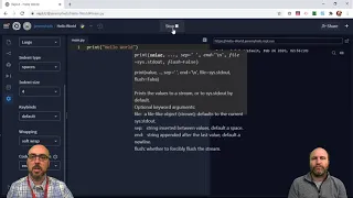 Writing the First Hello World program in Python