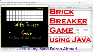 Brick Breaker Game Using JAVA with SOURCE CODE BreakOut Game in Java JAVA PROJECT