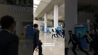 The Crazy Fan Chasing BTS At The Airport 