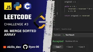Merge Sorted Array Challenge Solutions in Python C and JavaScript on LeetCode
