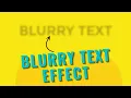 Amazing Blurry Text Effect Using Only HTML CSS - CodeWithTanmay